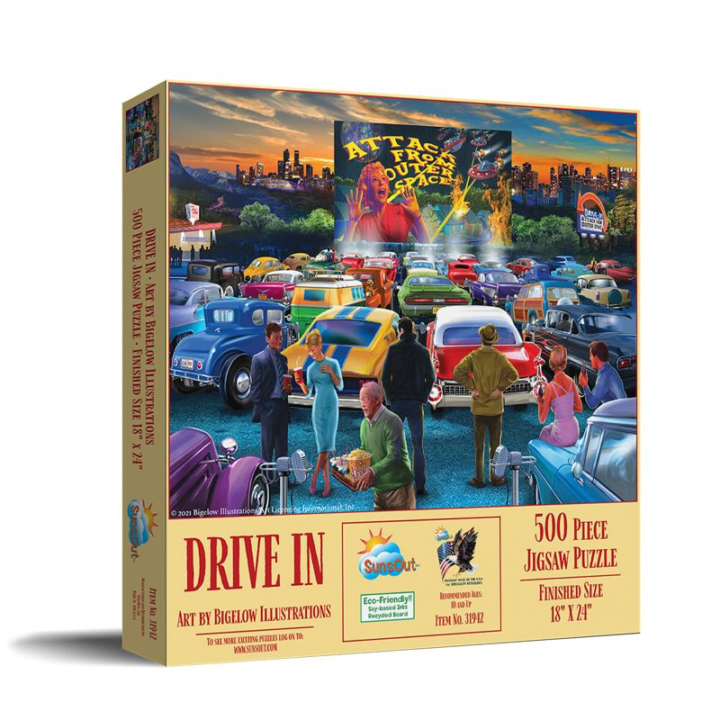 Sunsout Drive In 500 pc   Jigsaw Puzzle 31942, 2 of 6