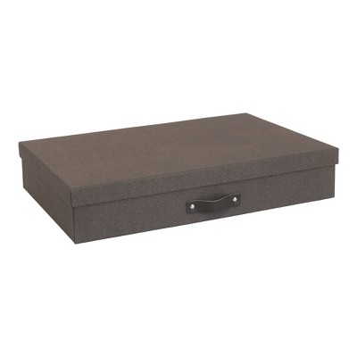 Sverker Canvas Document Box Dark Brown - Bigso Box of Sweden