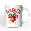 Summer Vibes Strawberry Mug, White, Seasonal Coquette Gift| OrnamentallyYou - 4 of 4