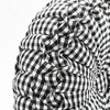 14" Gingham Check Yarn Dyed Pleated Round Throw Pillow Black - Lush Décor: Vintage Style, Indoor Polyester Fill - 4 of 4