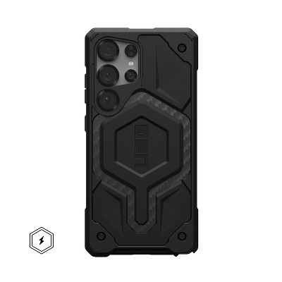 UAG Samsung Galaxy S25 Ultra Case Monarch Pro, Premium Carbon Fiber/Leather Inlay, Compatible with Magnetic Charging