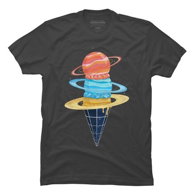 Men's Design By Humans Space-Time Cone-Tinuum By TenkenNoKaiten T-Shirt