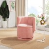 KWPZQEB 360 Degree Swivel Boucle Single Sofa Chair, Barrel Accent Chair with Hidden Storage, Comfy Fabric Upholstered Accent Chair for Bedroom - 4 of 4