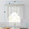 HLC.ME Joyce Semi Sheer Kitchen Swag Curtain Panels - Rod Pocket for Small Windows, Kitchen & Bathroom - Set of 2 - 3 of 4