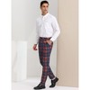 INSPIRE CHIC Men's Plaid Casual Regular Fit Flat Front Stretch Dress Pants - 4 of 4