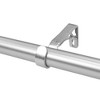 Lumi Home Furnishings 120"x170" Decorative Drapery Single Steel Curtain Rod Set with End Cap finials Brushed Nickel - 4 of 4