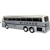 1969 Eagle Model 05 Coach Bus White and Silver with Black 1/87 (HO) Diecast Model by Iconic Replicas - 3 of 4