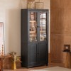 Okak Bookshelf, Storage Shelves with 4 Shelves, Tall Bookcase for Books and CDs, Storage Organizer for Living Room, Bedroom, Office, Brown - 2 of 4