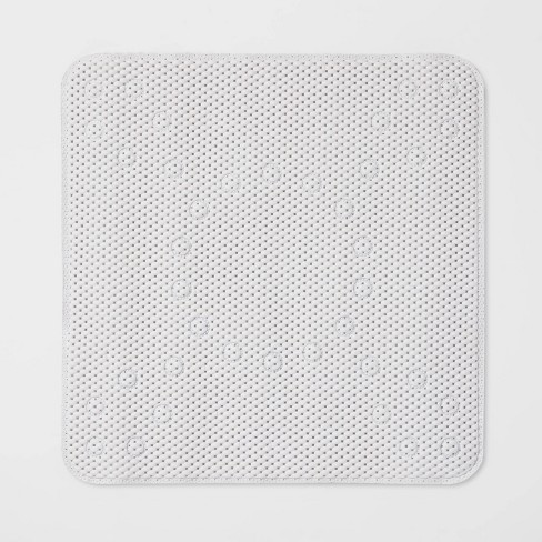 SlipX Solutions 27 inch x 27 inch Extra Large Square Shower Mat, White