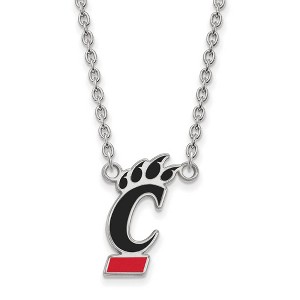 Black Bow Jewelry Sterling Silver Cincinnati Bearcats NCAA Necklace 18 Inch - 1 of 4
