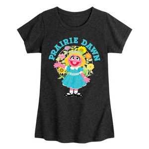 Girls' - Sesame Street - Prairie Dawn Fitted Short Sleeve Graphic T-Shirt - 1 of 4
