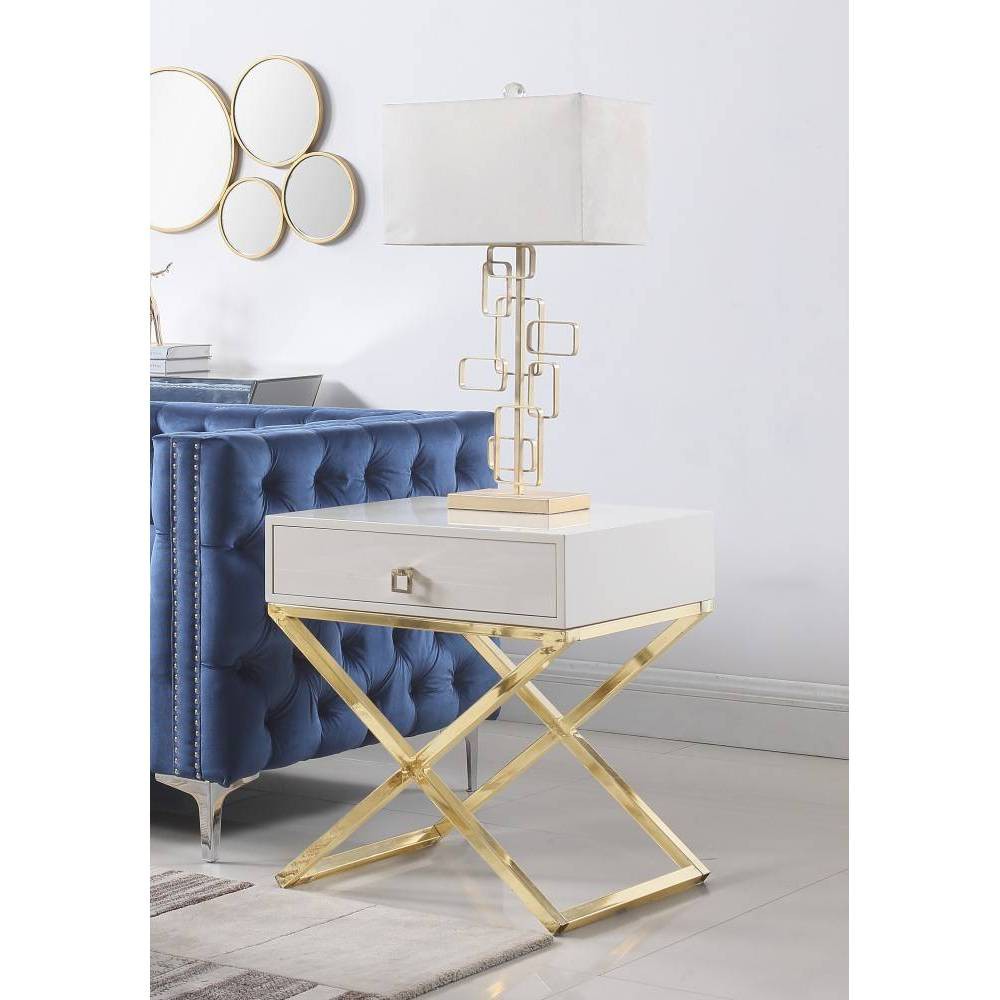Rochester Side Table Beige - Chic Home Design was $359.99 now $251.99 (30.0% off)