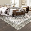 Washable Area RugsStain Resistant Rugs Non-Slip Backing Home Decor Rug Traditional  Design Vintage Medallion Pattern Rugs - 3 of 4