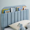 Twin Bed Frame with Storage Headboard Velvet Upholstered Platform Bedframe for Kids/Girl Bed Strong Wooden Slats Noise-Free Easy Assembly, Beige - 4 of 4