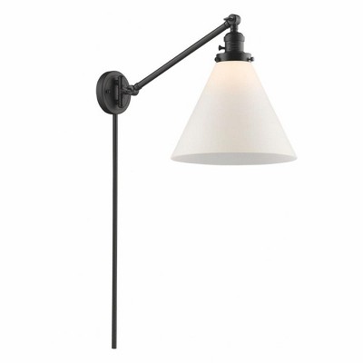 Cone - 1 Light Swing Arm Wall Sconce In Industrial Style-16 Inches Tall and 12 Inches Wide