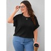 Women's Plus Size T Shirts Oversized Tees Summer Short Sleeve Crew Neck Tunic Tops - 2 of 4