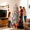 Tangkula 7FT Pre-lit Artificial Christmas Tree Hinged Xmas Tree w/ 855 Snow Flocked Branch Tips 350 Warm White LED Lights White Twigs Red Berries - 3 of 4