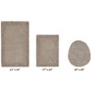 Edge Bath Rug 100% Premium Cotton Ultra-Soft Water Absorbent Tufted Solid Reversible 3 Piece Bathroom Rug Set for Machine Washable Bathmat - 2 of 4