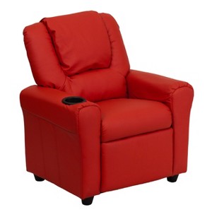 Emma and Oliver Contemporary Kids Recliner with Cup Holder and Headrest - 1 of 4