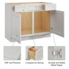LOVMOR 21-in. D x 34.5-in. H in Plywood Vanity Sink Base Kitchen Cabinet with Drawers without Top for Kitchen, Bathroom, Living Room - 3 of 4