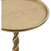 Kate and Laurel Ropa Metal Pedestal Table and Plant Stand - 3 of 4