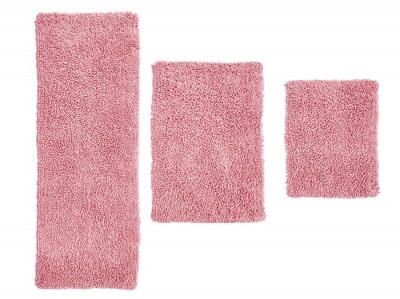 Fantasia Bath Rug Collection Cotton Shaggy Pattern Tufted Set of 3 Bath Rug Set - Home Weavers
