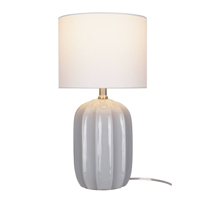 Cresswell Lighting 18.75&#34; Ceramic Table Lamp Gray, 2 of 6