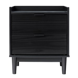 NicBex Nightstand with Drawers,1pc Side Table with Wood Frame,bedside Table for Bedroom,Living Room,Brown/Black/White/Gray - 1 of 4