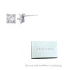 Adornia Silver Plated Flower-Shaped CZ Halo Stud Earrings - 4 of 4