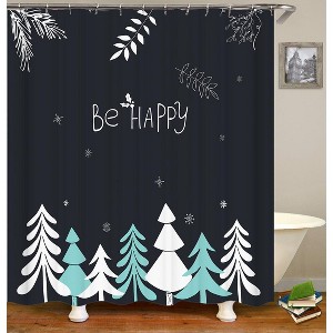 Be Happy Shower Curtains for Bathroom Waterproof Fabric Bath Curtain Durable Soft Stylish Bathroom Decor 72x72 Inch - 1 of 1