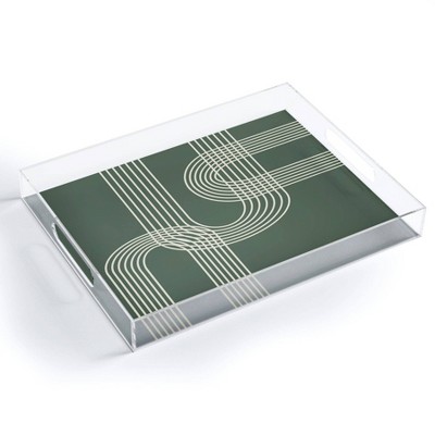 17" x 14" Acrylic June Journal Minimalist Lines Tray - society6