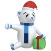 VidaXL Christmas Inflatable Teddy Bear LED 94.5" - 4 of 4