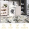 Washable Printed Floor Carpet, Contemporary Area Rugwith Non Slip Backing Low Pile Soft Marble  Foldable Rug for Living Room,Office,Bedroom - 4 of 4