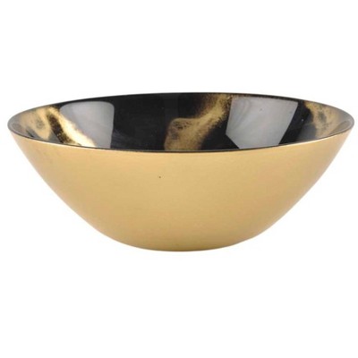 Classic Touch 6"d Black And Gold Marbleized Soup Bowl : Target