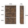 Shoe Cabinet with 3 Flip Drawers & 2 Drawers, Narrow Slim Organizer Rack - 2 of 4
