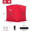 Hub-Style Insulated 3-6 Person Pop-Up Ice Fishing Shelter with Thermal Layer, Lightweight & Easy Setup for Winter Comfort - 2 of 4