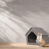 Bencmate Pet Crates and Houses Small Wooden Cat House Cozy Sturdy Easy Assembly No Tools Needed for Living Room Bedroom, Brown, 23.43"*22.64"*22.8" - 4 of 4