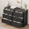 Nasitip Farmhouse 6 Drawer Dresser, 47" Wide 6 Chest of Drawers Storage with Sturdy Foundation, Wooden TV Stand for Home - 2 of 4
