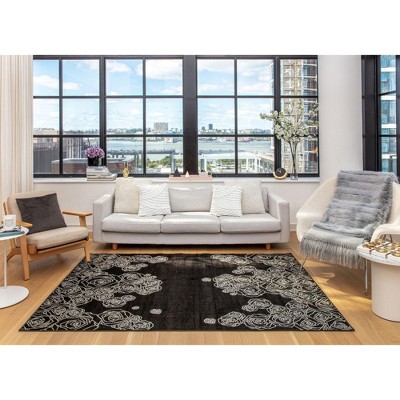 Elizabeth Sutton Vera VE30B Transitional Floral Area Rug