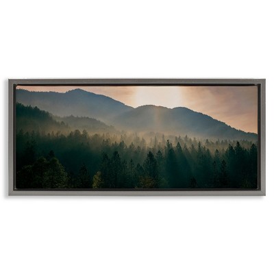 Stupell Industries Morning Sun over Misty Trees, 25" x 11"