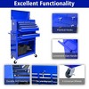 Large Rolling Tool Cabinet, 2-in-1 Detachable Metal Tool Chest with 8 Drawers, Wheels, Handle & Hooks, Lockable Tool Box Trolley for Garage Workshop - 3 of 4