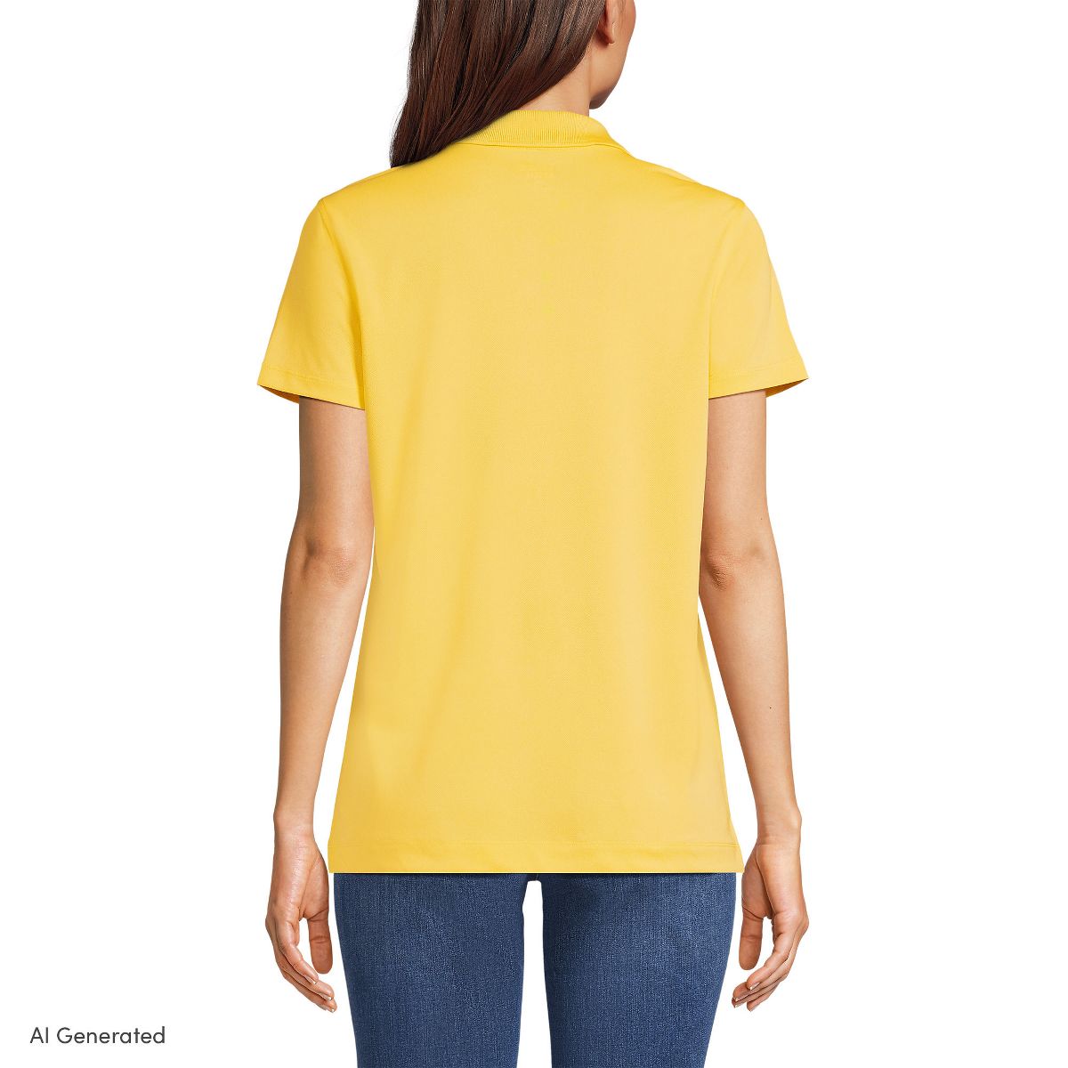 Lands' End Women's Short Sleeve Polyester Polo Shirt - thumbnail 4