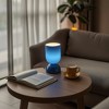 8.9" Modern Cylindrical Glossy Glass Table Lamp with Dome Base for Bedside,Living Room,Study,Lounge,Bar Counter,or Coffee Table - 3 of 4