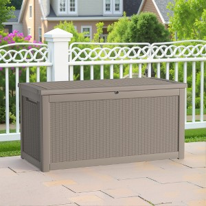 Wooakway 260 Gallon Waterproof All-Weather Storage Box Deck Box Indoor and Outdoor Use - 1 of 4