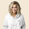 Dalix Ghost Embroidered Fleece Hoodie Cold Fall Winter Women - 4 of 4