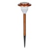 Alpine Corporation 4pk Stainless Steel Solar LED Outdoor Path Lights Copper: No Assembly, Weather-Resistant, AA Battery Included - 4 of 4