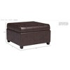 Sapphtopaz Storage Ottoman Bench, Square Ottoman with Storage, Tufted Accent Bench for Living Room, 2 in 1 Function, Work as End Table and Ottoman - 4 of 4