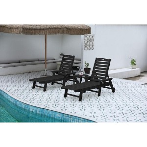 PAGED Outdoor Lounge Chairs with Cup Holders,Outdoor Chaise Lounge with Adjustable Backrest,Pool Lounge Chairs for Patio,Beach,Yard - 1 of 4