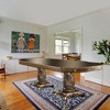 84"~120" Vendome Dining Table Gold Patina/Bone White - Acme Furniture: Carved Double Pedestal, Seats 8 - 2 of 4
