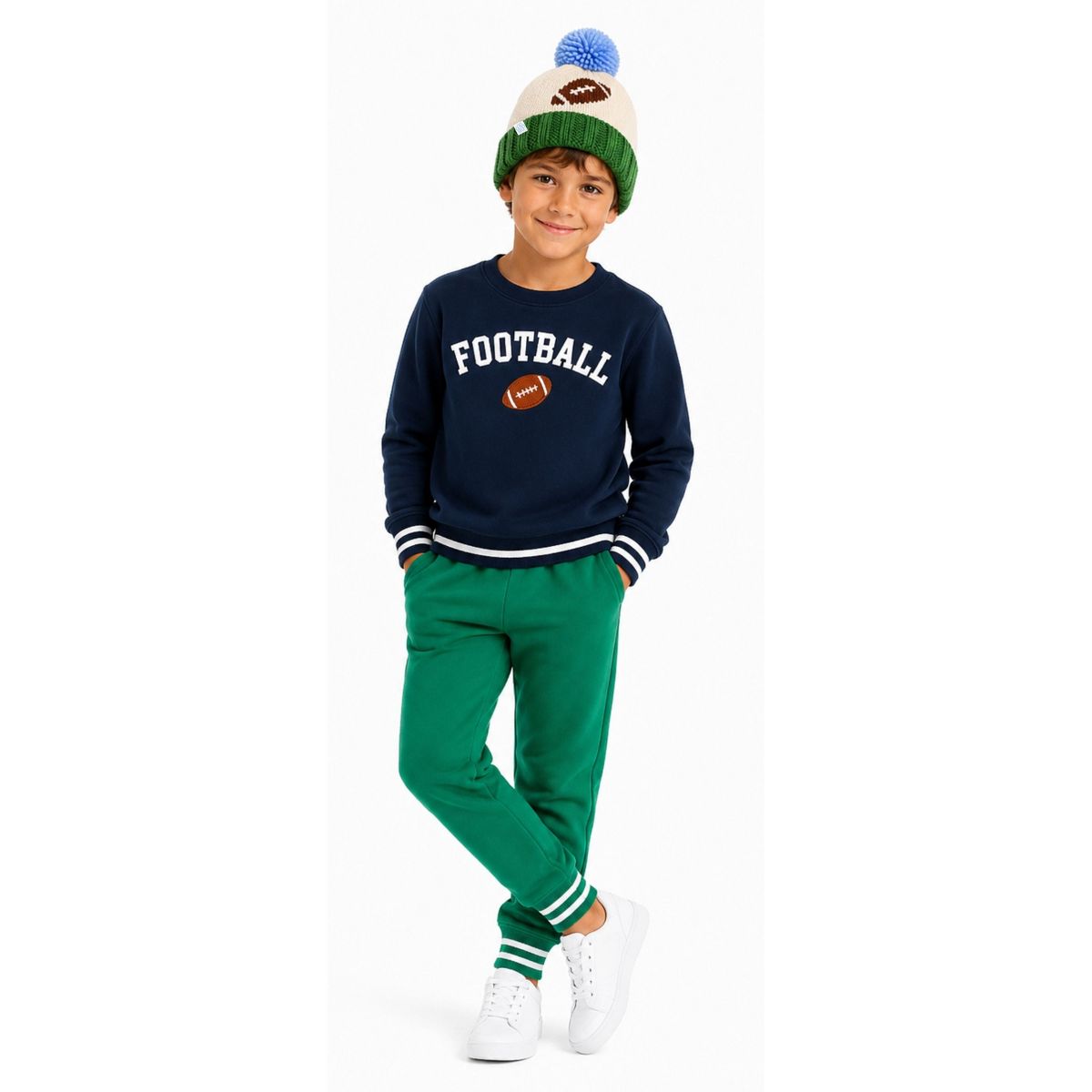 Bits & Bows Football Bobble Hat - thumbnail 8